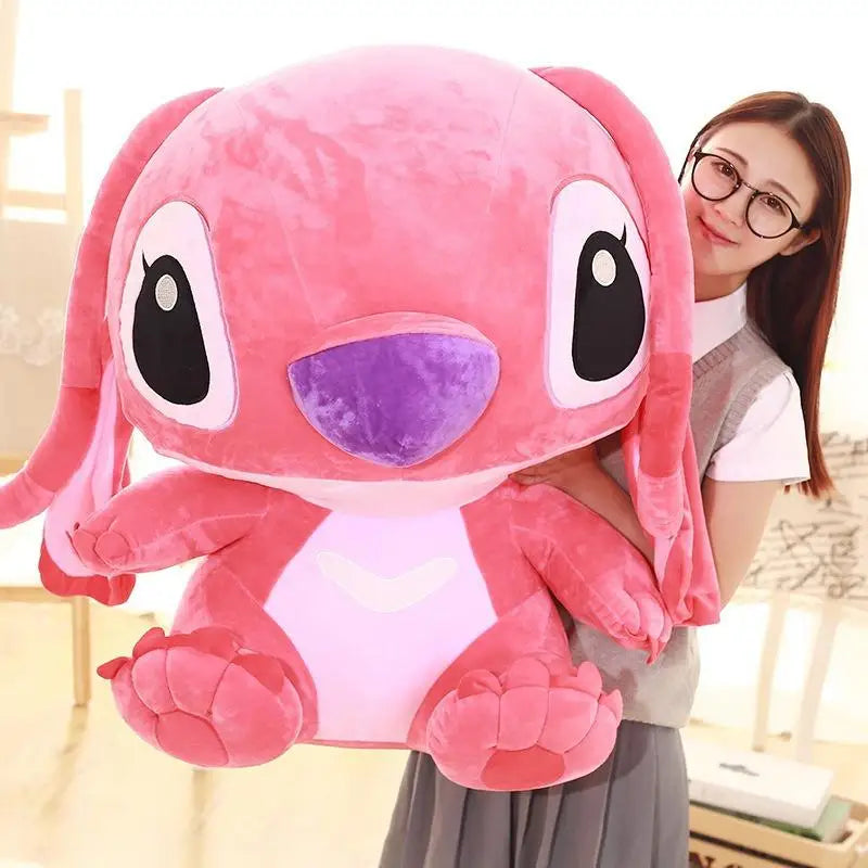 35-65 cm Aoger Lilo & Stitch Gefüllte Plüschpuppe Edition Stitch Rose Puppe Kreatives Kawaii Kissen Spielzeug Geburtstagsgeschenk für Mädchen Kinder