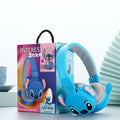 Anime Stitch Bluetooth Foldable Headphone Cartoon Cute Headset Stereo Cartoon Stitch Bluetooth Wireless Earphones Kids Gifts