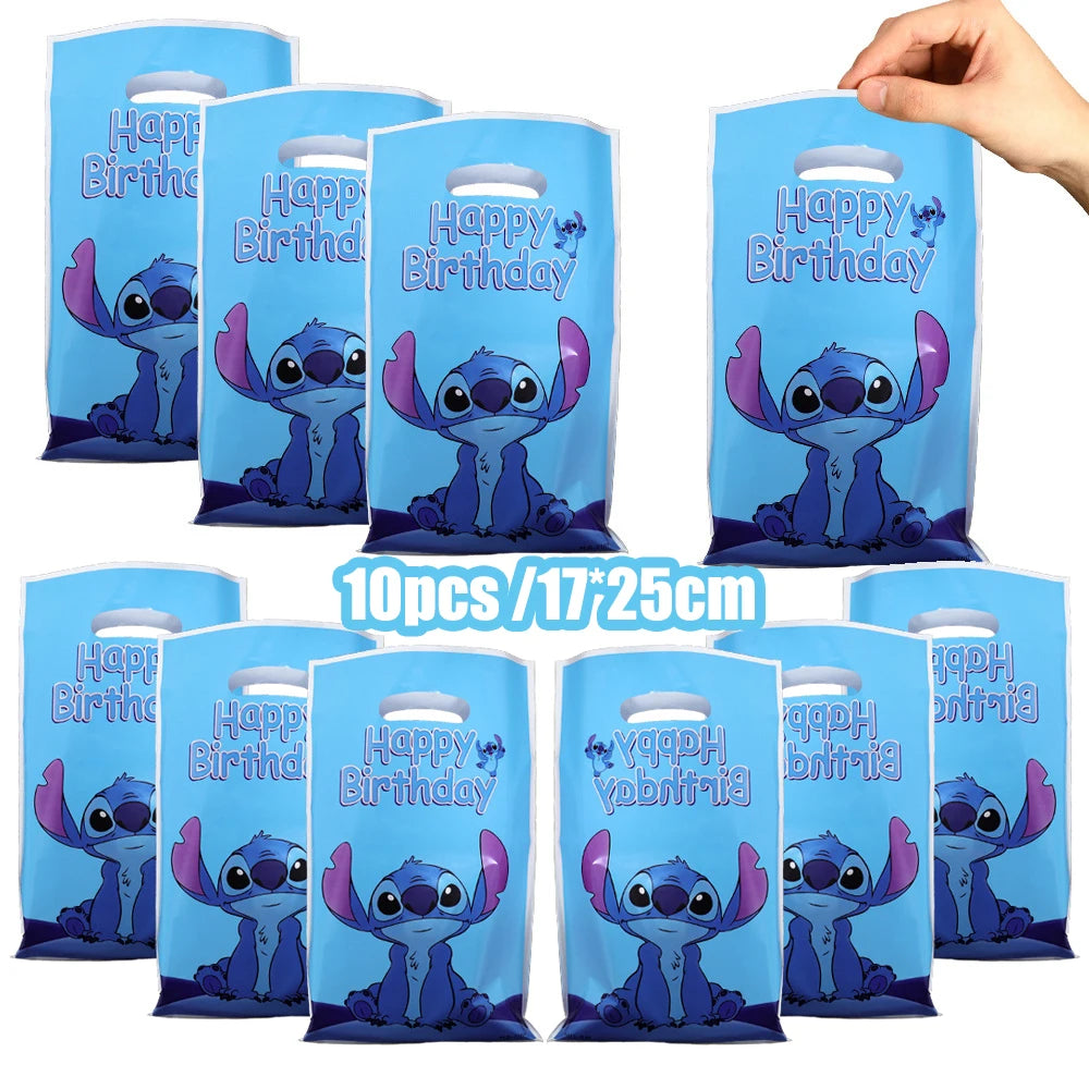 Disney Lilo und Stitch Geburtstagsparty-Dekorationen, Mix-Teller, Tasse, Serviette, Tischdecke, Stitch, Partygeschenke für Kinder, Zubehör, Deko-Set
