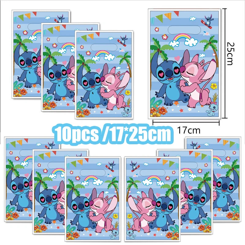 Disney Lilo und Stitch Geburtstagsparty-Dekorationen, Mix-Teller, Tasse, Serviette, Tischdecke, Stitch, Partygeschenke für Kinder, Zubehör, Deko-Set