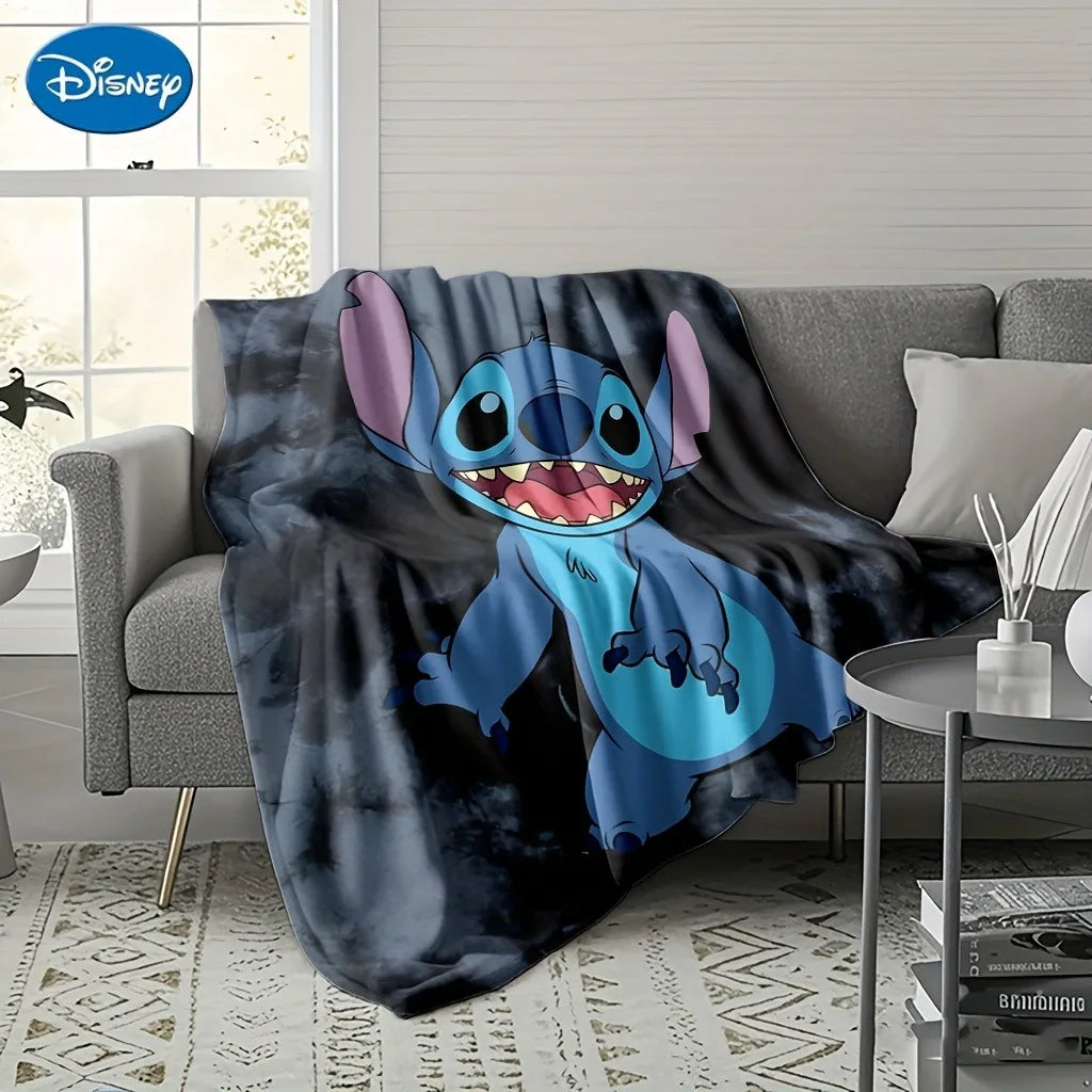 1PC Disney Stitch Decke für Cozy Time, multifunktionale Decke, geeignet für Zuhause, Outdoor, Reisen, Camping, Nickerchenbezugdecke.