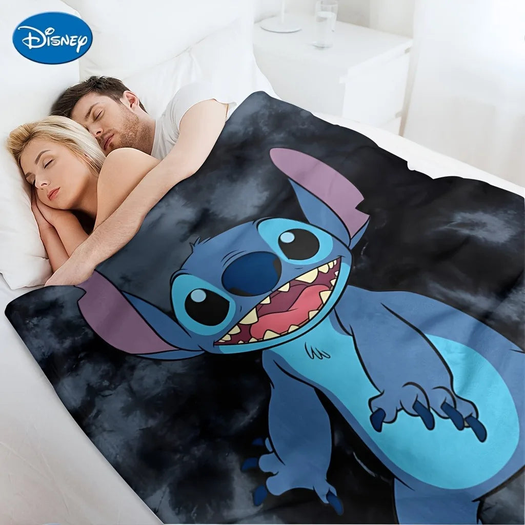 1PC Disney Stitch Decke für Cozy Time, multifunktionale Decke, geeignet für Zuhause, Outdoor, Reisen, Camping, Nickerchenbezugdecke.