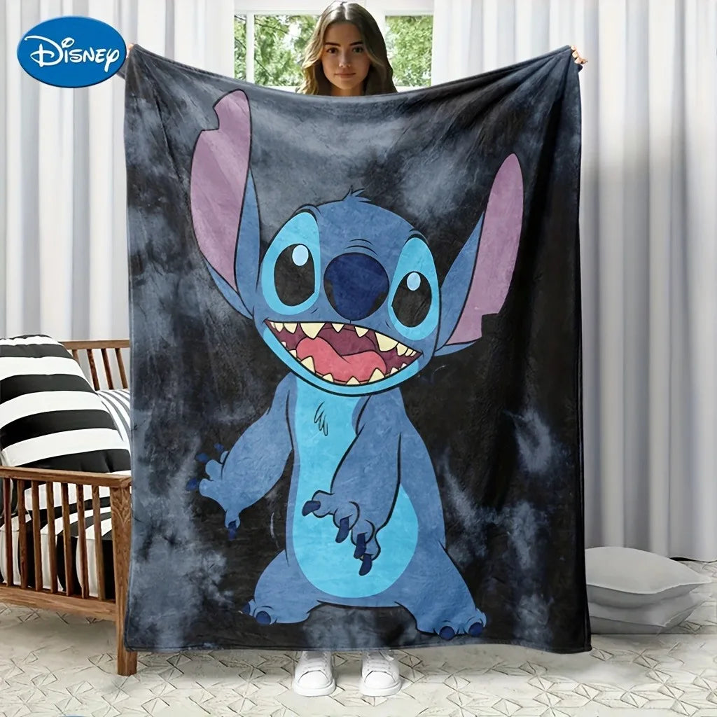 1PC Disney Stitch Decke für Cozy Time, multifunktionale Decke, geeignet für Zuhause, Outdoor, Reisen, Camping, Nickerchenbezugdecke.