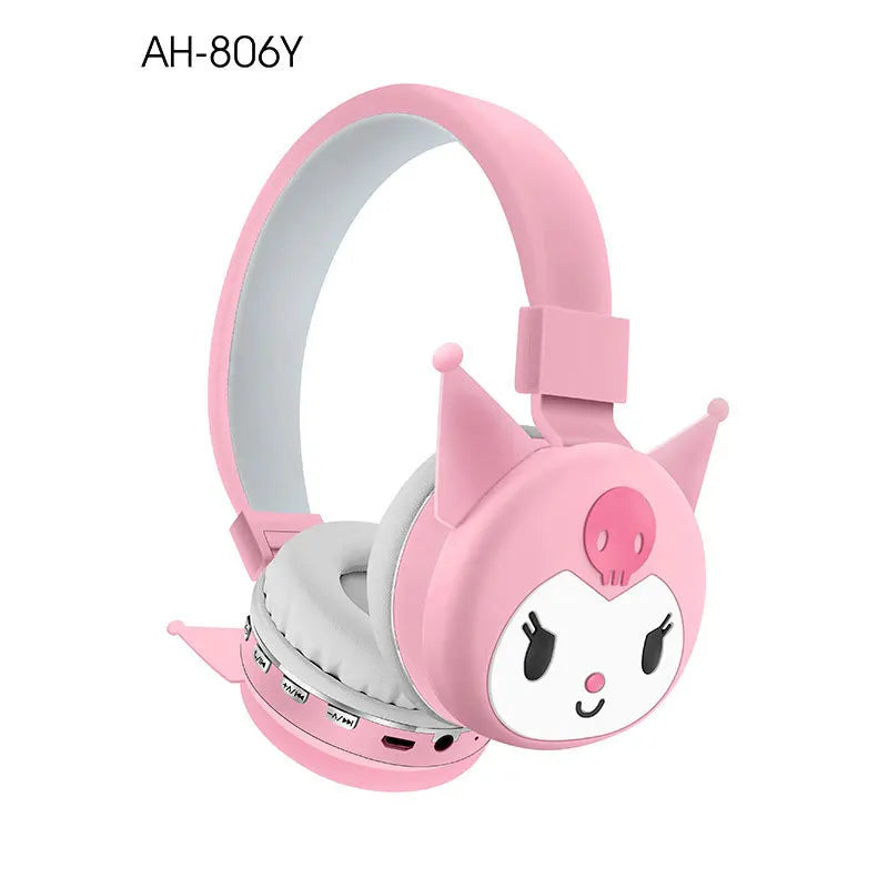 Anime Stitch Bluetooth Foldable Headphone Cartoon Cute Headset Stereo Cartoon Stitch Bluetooth Wireless Earphones Kids Gifts