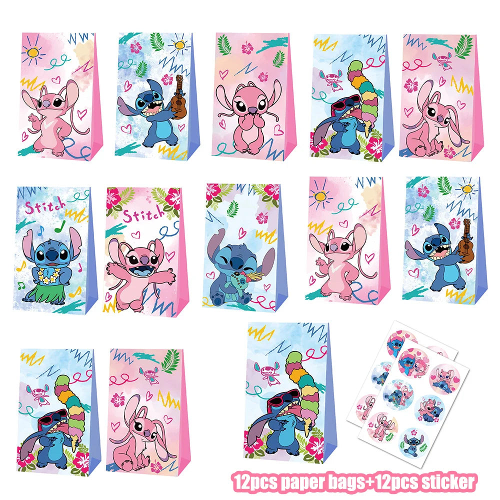 Disney Lilo und Stitch Geburtstagsparty-Dekorationen, Mix-Teller, Tasse, Serviette, Tischdecke, Stitch, Partygeschenke für Kinder, Zubehör, Deko-Set