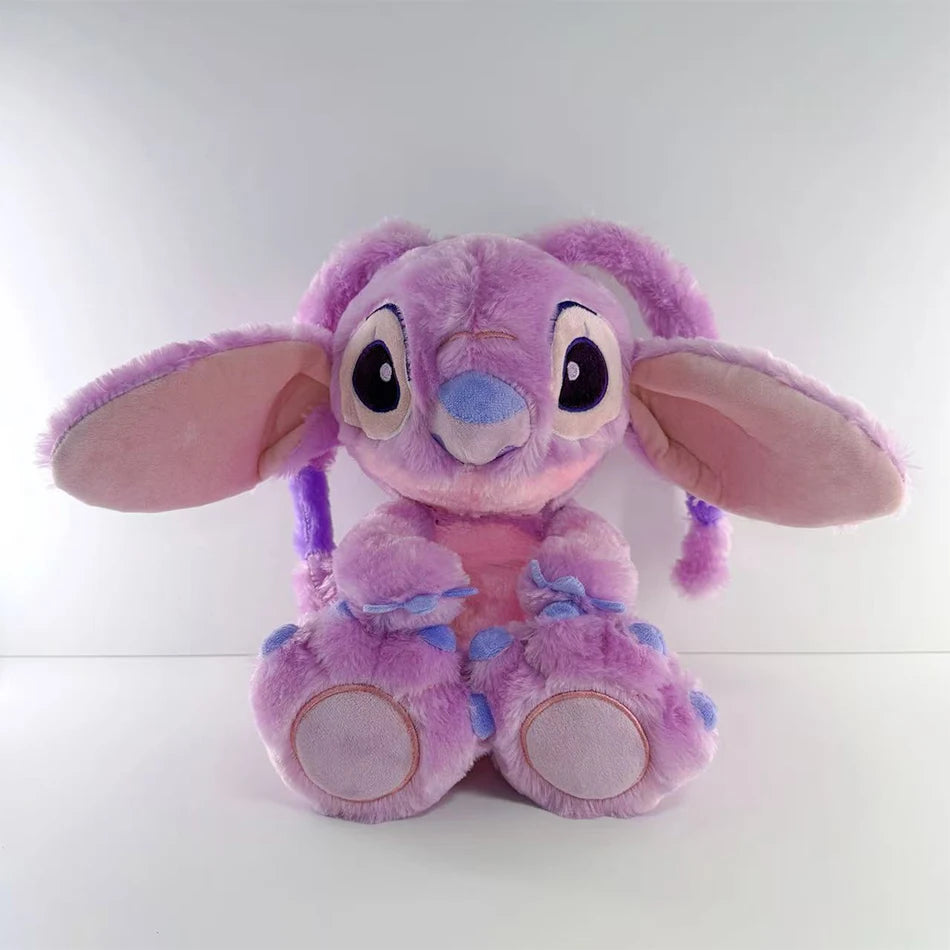2025 heißer Lilo & Stitch Plüsch Puppe Atem Kind Peluche Kawaii Beruhigt Spielzeug Anime Baby Musik Licht Schlaf Spielzeug rosa Stich Kind Geschenke