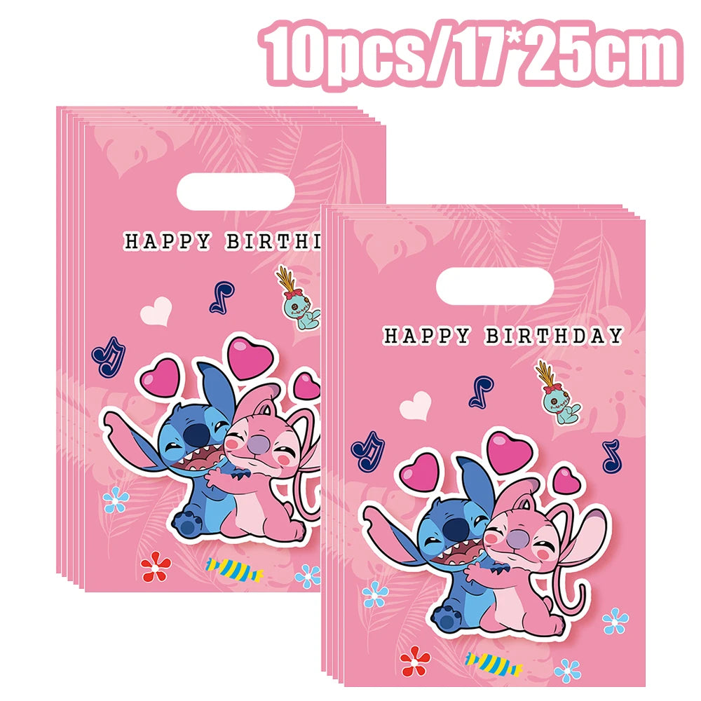 Disney Lilo und Stitch Geburtstagsparty-Dekorationen, Mix-Teller, Tasse, Serviette, Tischdecke, Stitch, Partygeschenke für Kinder, Zubehör, Deko-Set