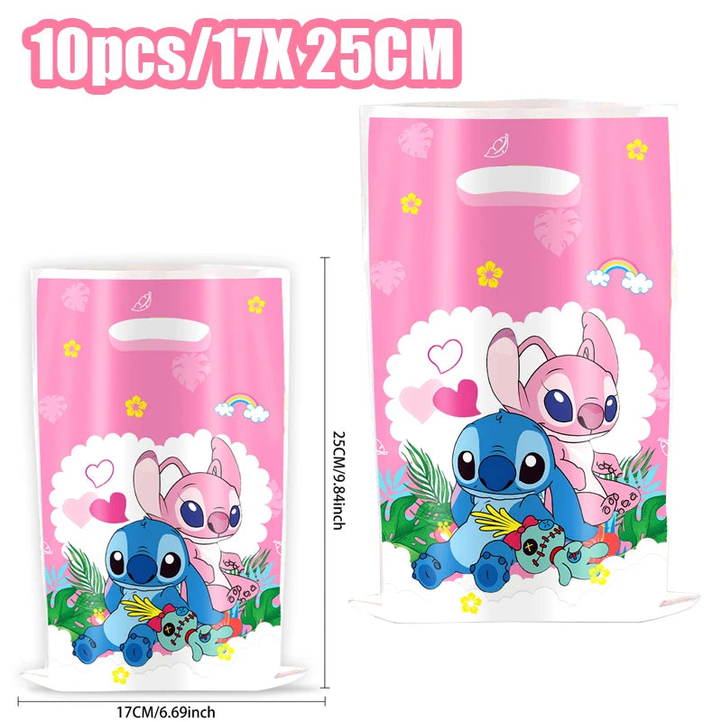 Disney Lilo und Stitch Geburtstagsparty-Dekorationen, Mix-Teller, Tasse, Serviette, Tischdecke, Stitch, Partygeschenke für Kinder, Zubehör, Deko-Set