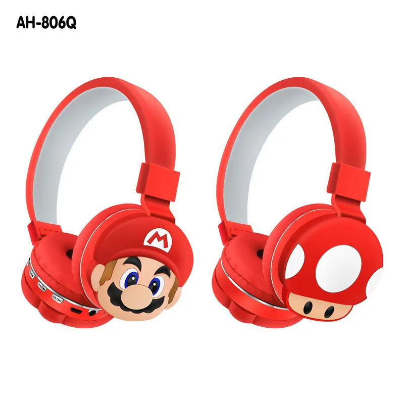 Anime Stitch Bluetooth Foldable Headphone Cartoon Cute Headset Stereo Cartoon Stitch Bluetooth Wireless Earphones Kids Gifts