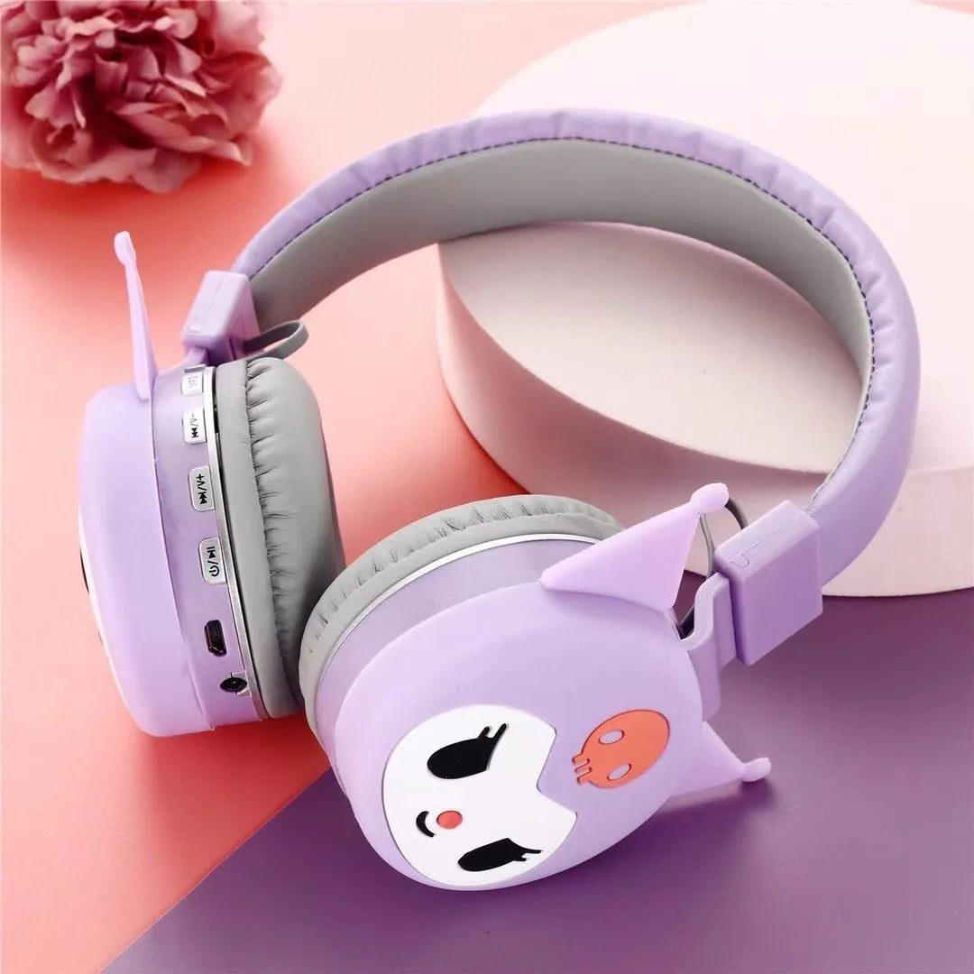Anime Stitch Bluetooth Foldable Headphone Cartoon Cute Headset Stereo Cartoon Stitch Bluetooth Wireless Earphones Kids Gifts