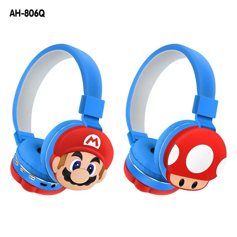 Anime Stitch Bluetooth Foldable Headphone Cartoon Cute Headset Stereo Cartoon Stitch Bluetooth Wireless Earphones Kids Gifts