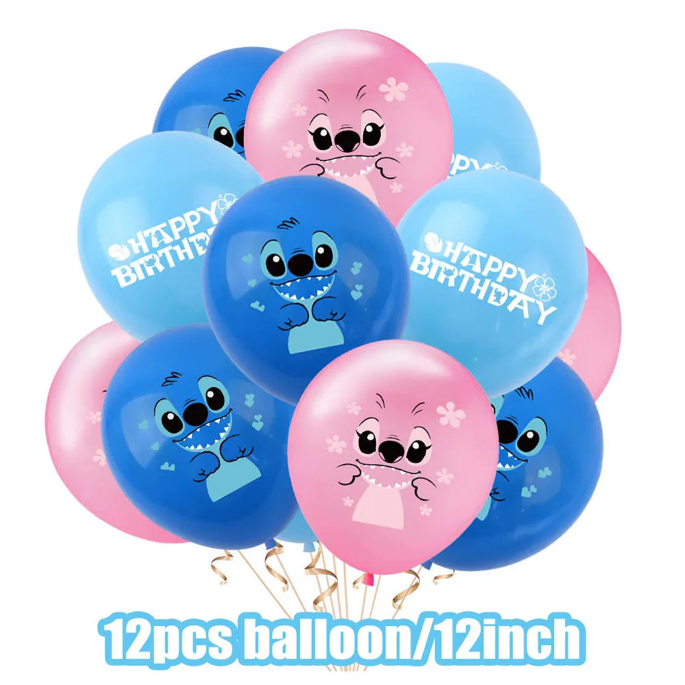 Disney Lilo und Stitch Geburtstagsparty-Dekorationen, Mix-Teller, Tasse, Serviette, Tischdecke, Stitch, Partygeschenke für Kinder, Zubehör, Deko-Set